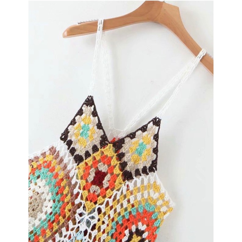 Backless Handmade Sling Hollow-out Crochet - Picture 7 of 16